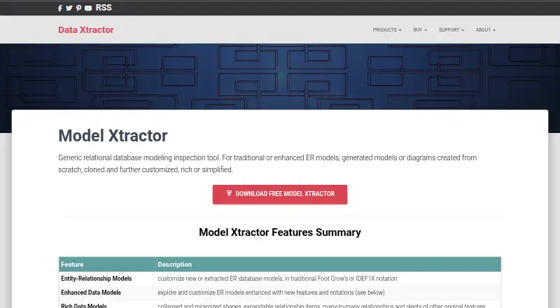 The Model Xtractor homepage