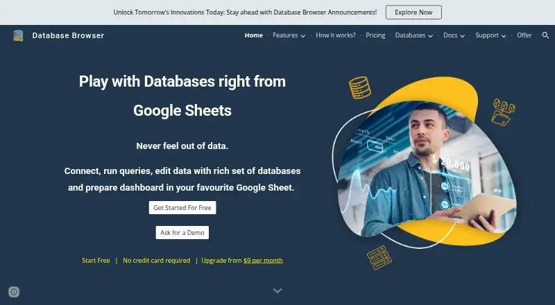 The Database Browser homepage
