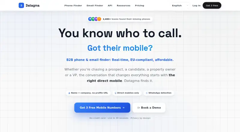 The Datagma homepage