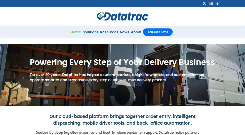 The Datatrac homepage