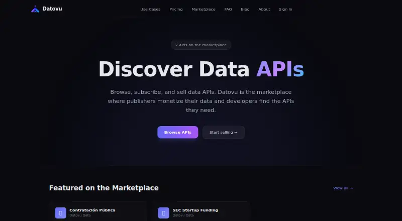 The Datovu homepage