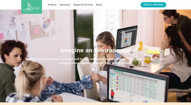 The daVinci Retail homepage