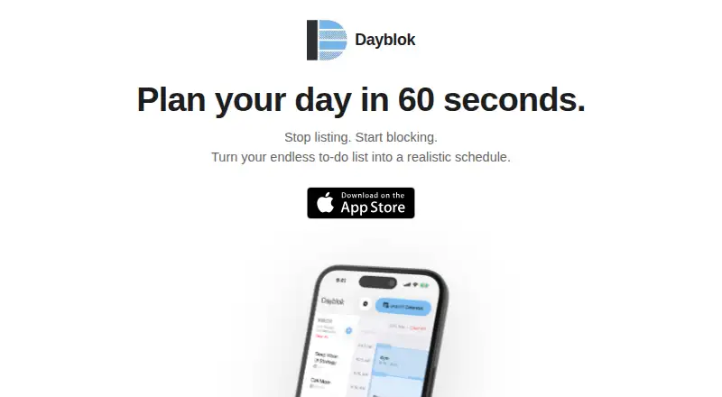 The Dayblok homepage