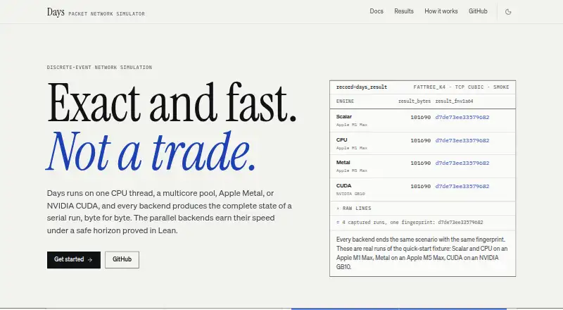 The Days homepage
