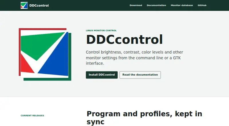 The DDCcontrol homepage