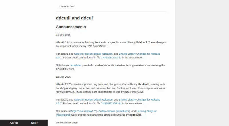 The ddcutil homepage