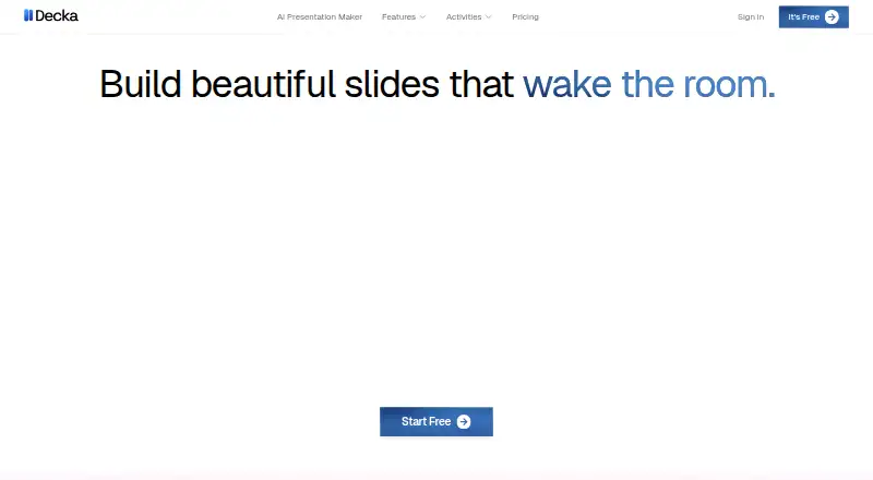 The Decka homepage