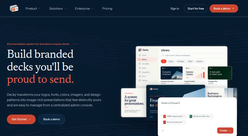 The Decky homepage