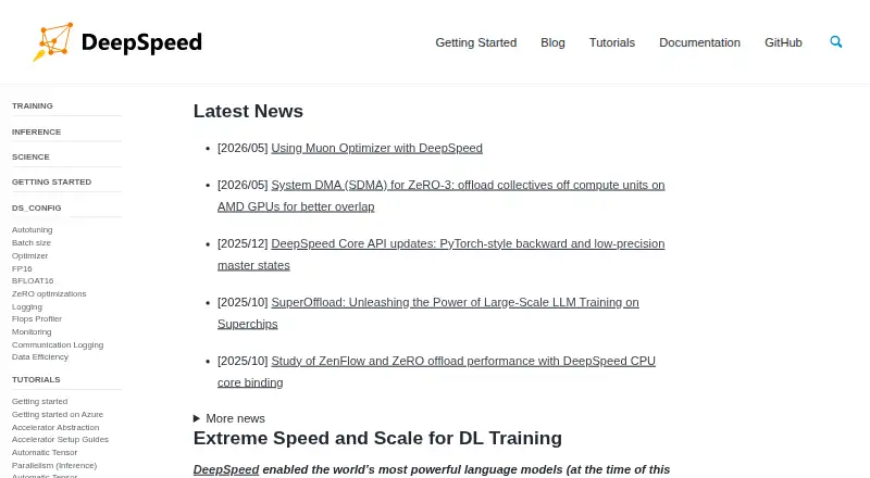 The DeepSpeed homepage