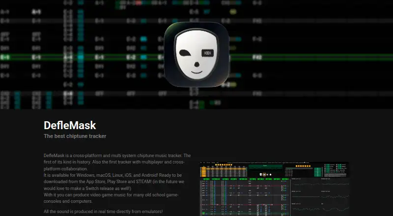 The DefleMask homepage