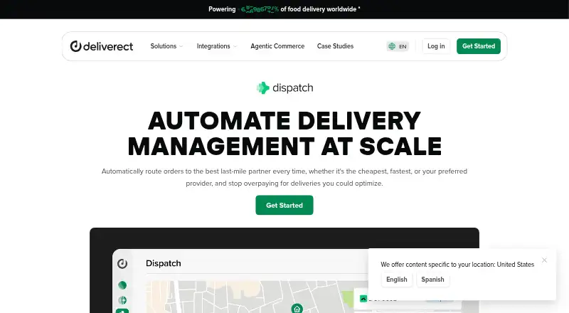 The Deliverect Dispatch homepage