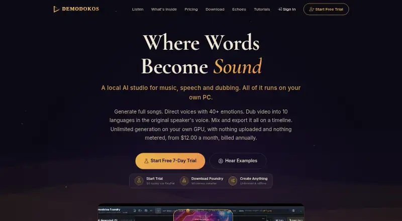 The Demodokos Foundry homepage