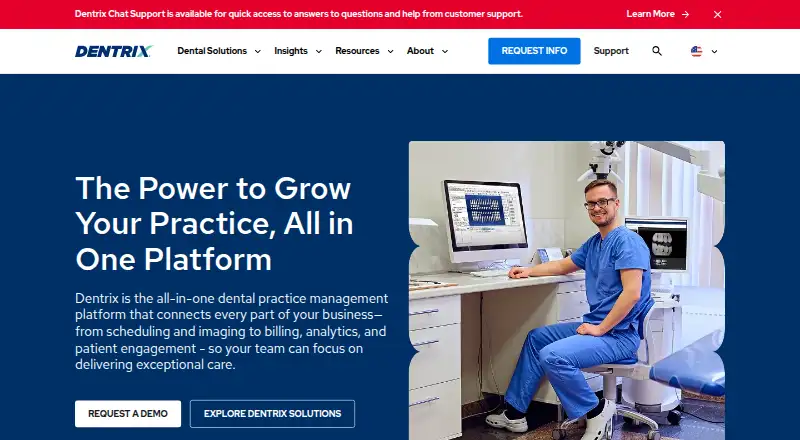 The Dentrix homepage