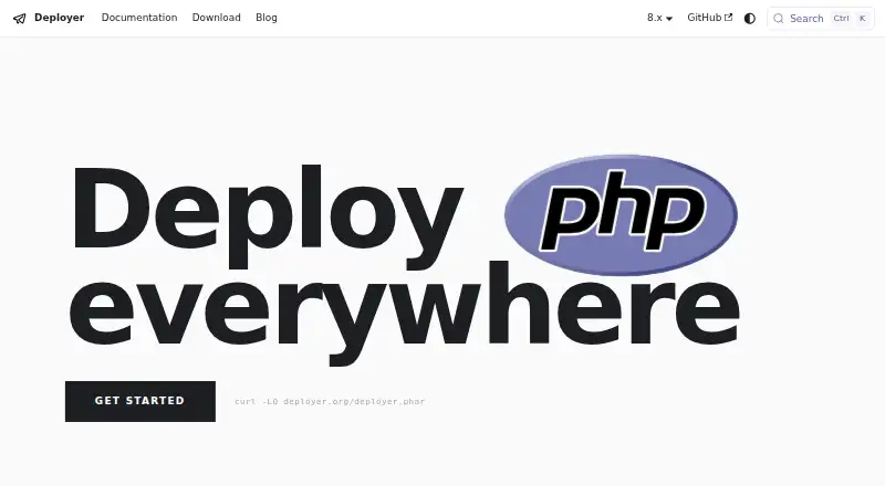 The Deployer homepage
