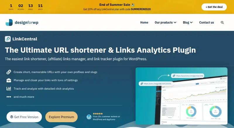 The LinkCentral homepage