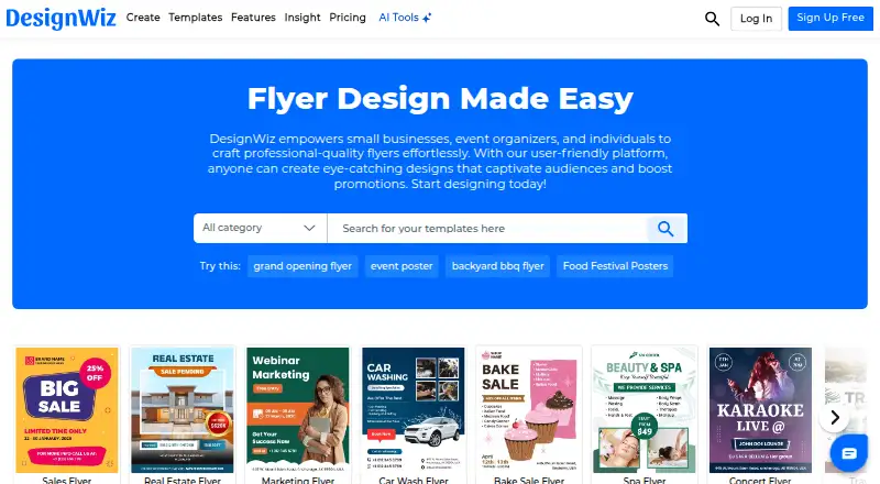 The DesignWiz homepage