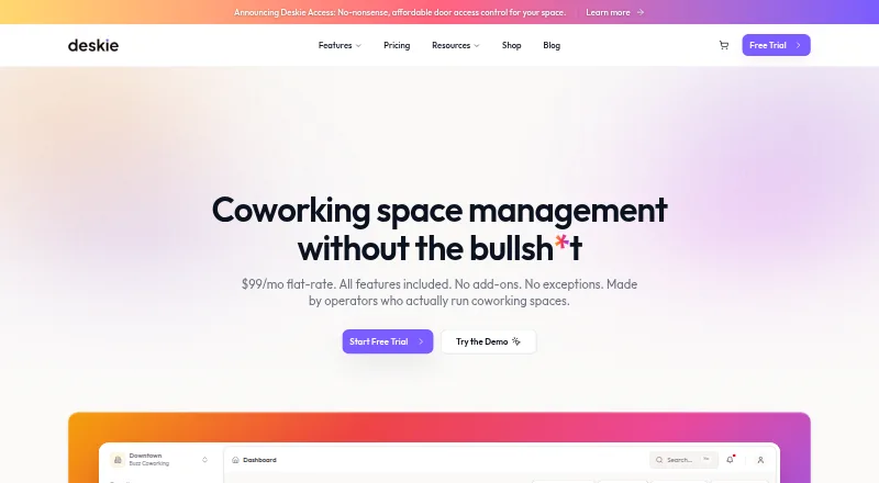 The Deskie homepage