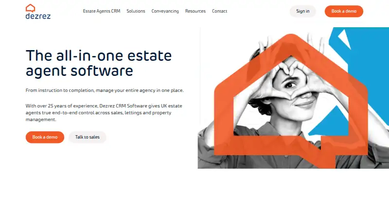 The Dezrez homepage