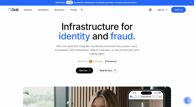 The Didit homepage