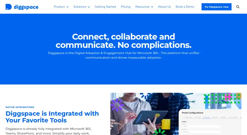 The Diggspace homepage