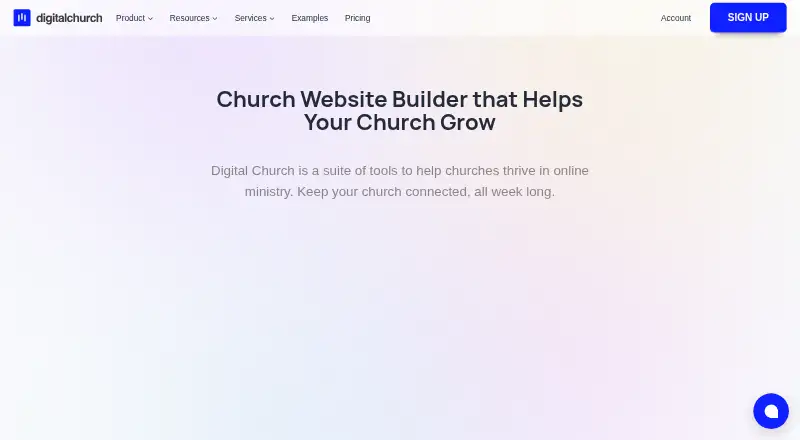 The Digital Church homepage
