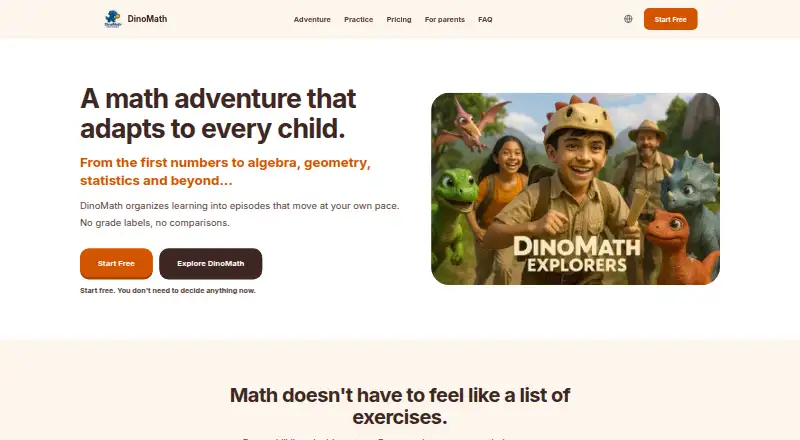The DinoMath homepage