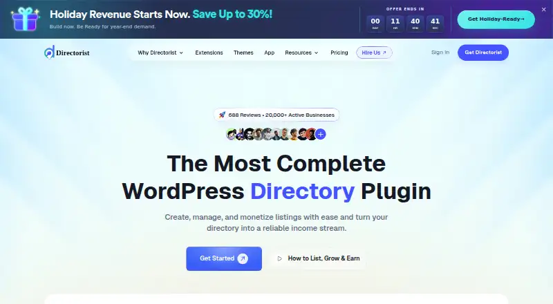 The Directorist homepage