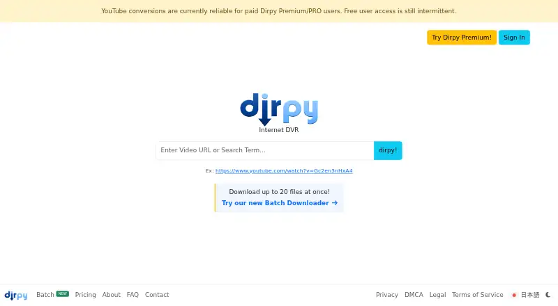 The Dirpy homepage