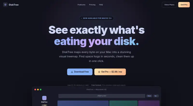 The DiskTree homepage