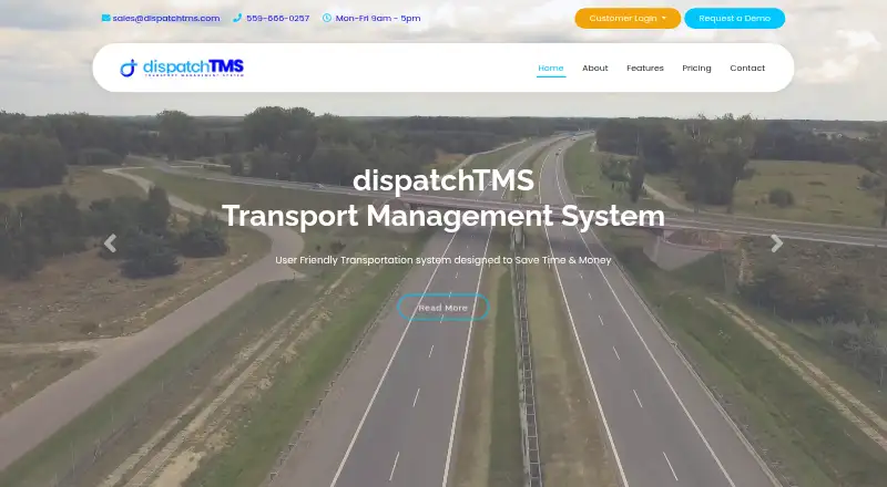 The DispatchTMS homepage