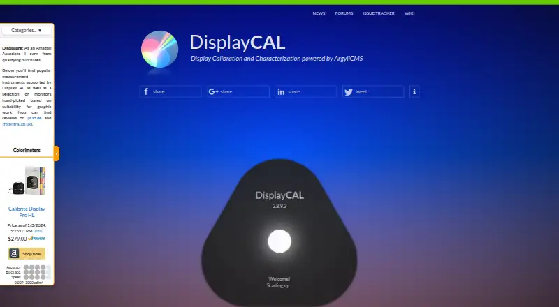 The DisplayCAL homepage