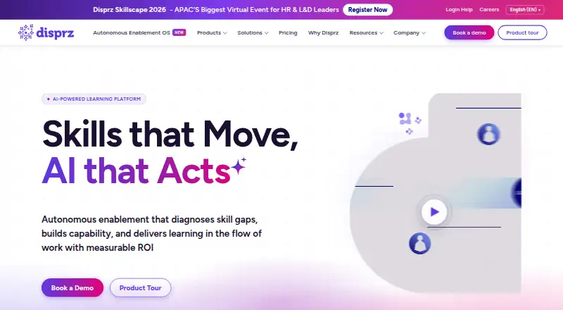 The Disprz homepage