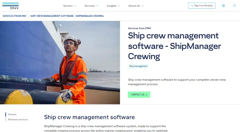 The ShipManager Crewing homepage