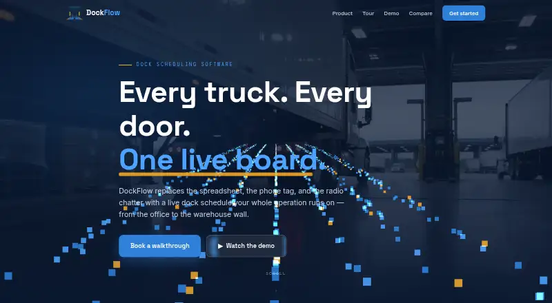 The DockFlow homepage