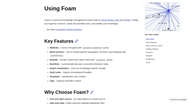 The Foam homepage