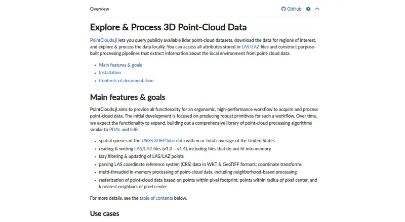 The PointClouds.jl homepage