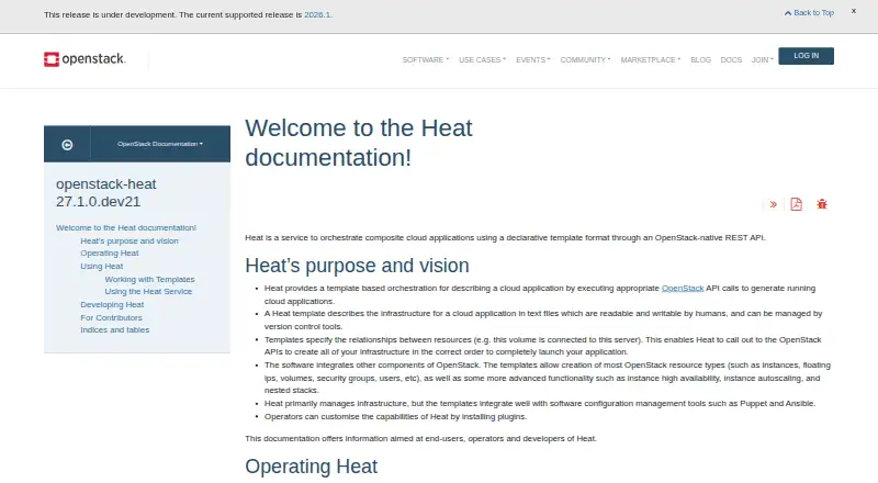 The OpenStack Heat homepage