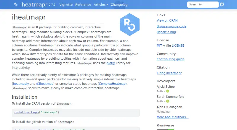 The iheatmapr homepage