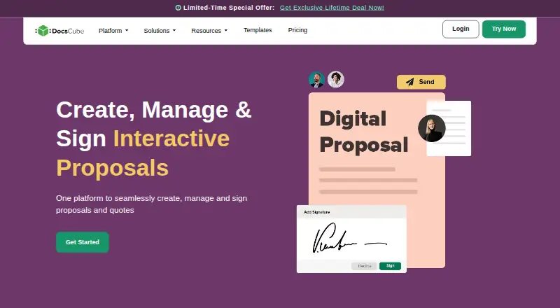 The DocsCube Proposals homepage