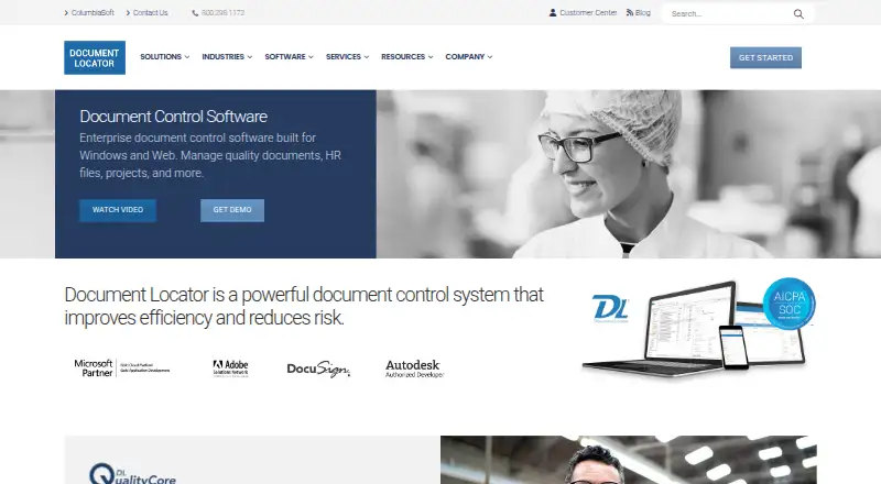 The Document Locator homepage