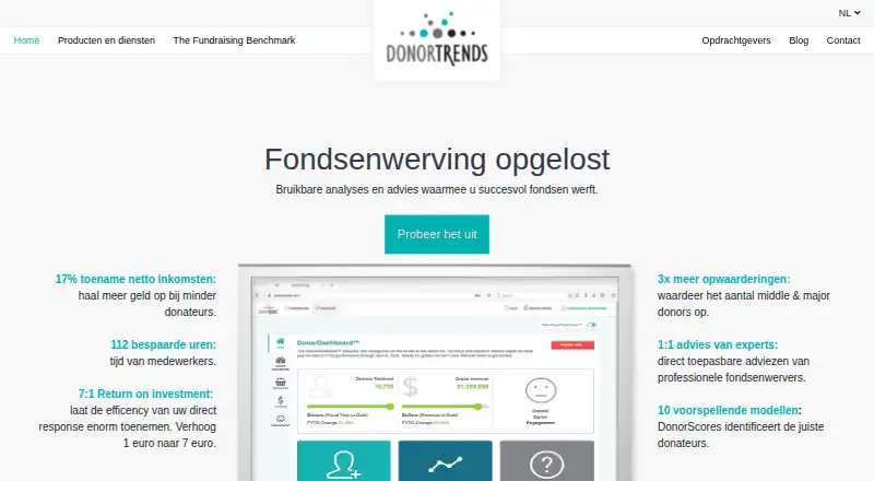 The DonorTrends homepage