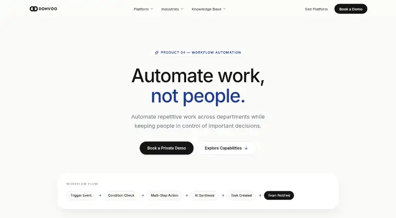 The Donvoo Automation homepage