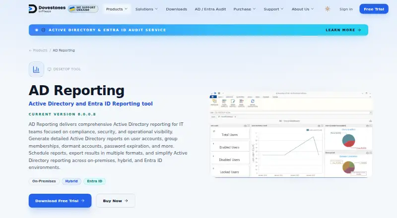 The Dovestones AD Reporting homepage