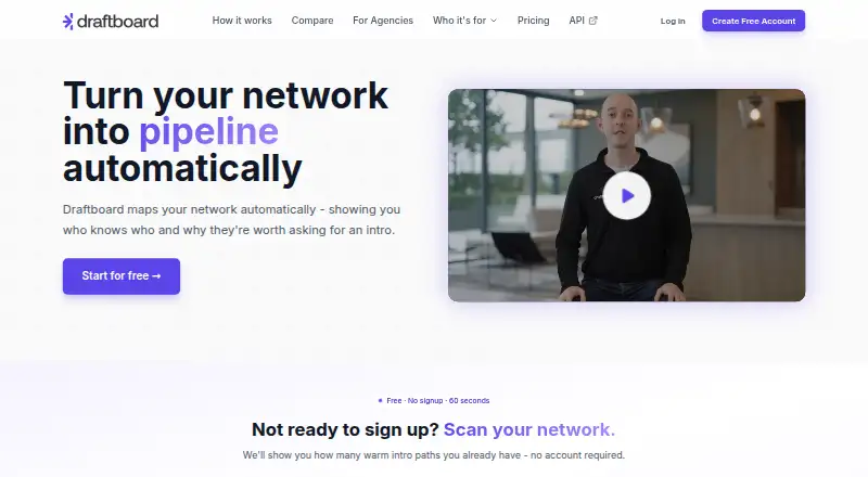 The Draftboard homepage