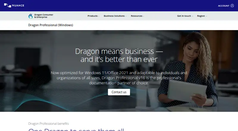 The Dragon Professional homepage