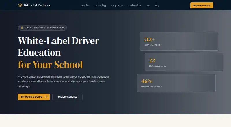 The Driver Ed Partners homepage