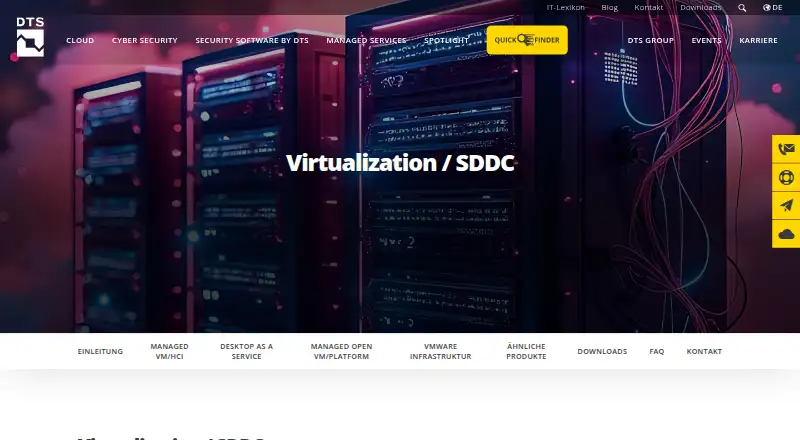 The DTS Desktop as a Service homepage