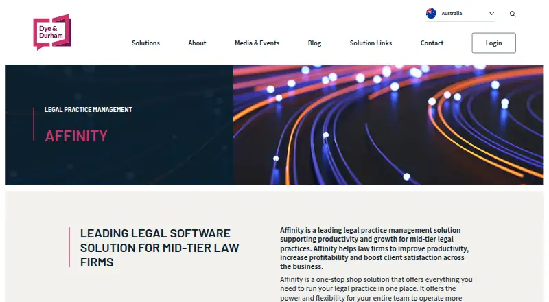The Affinity homepage