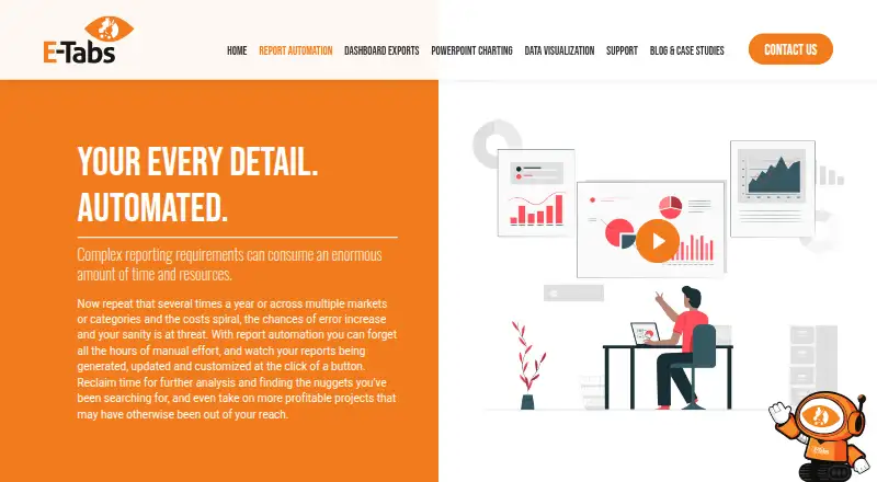 The E-Tabs Enterprise homepage
