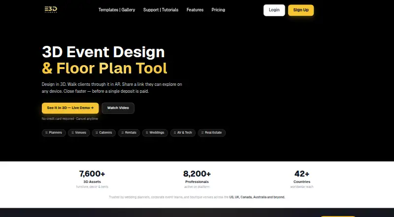 The E3D Planner homepage